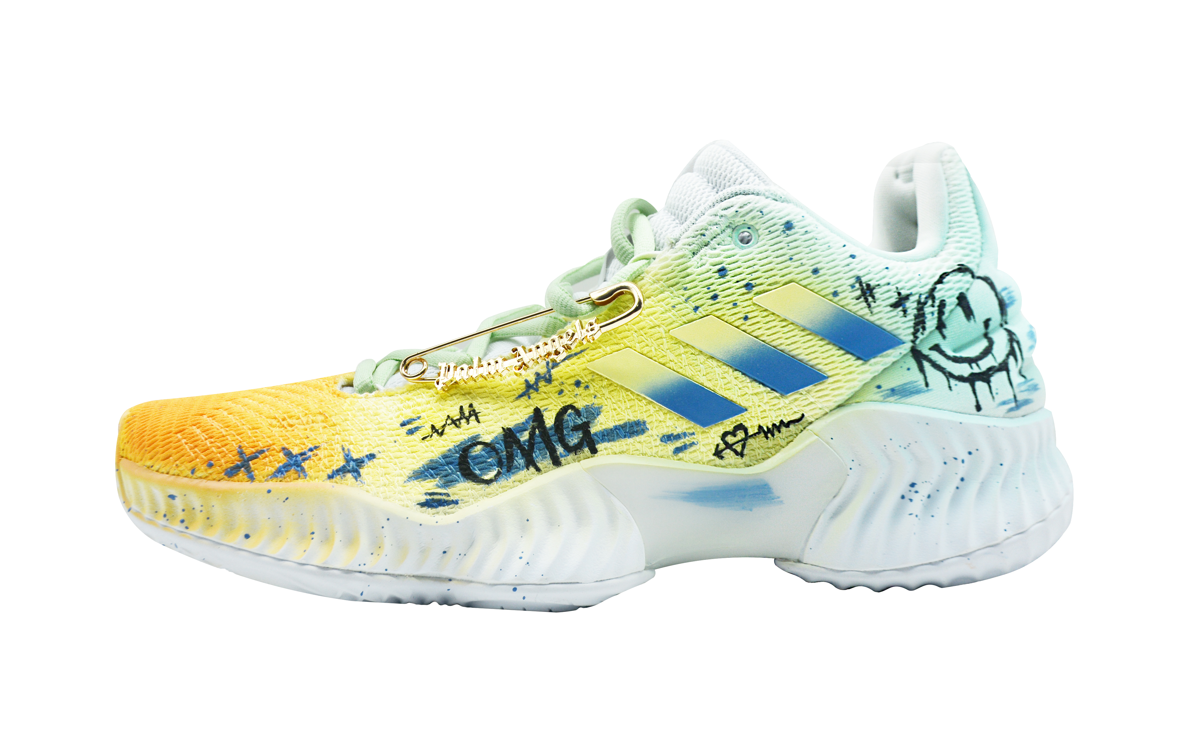 Adidas Pro Bounce 2018 Twilight Breeze Cushioning Low top Basketball Shoes Men's Bright Yellow