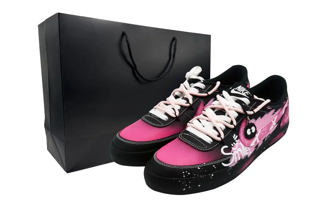 Nike Killshot 2 Pink Ink Prologue Abrasion Resistant Low top Skateboard Shoes Unisex Black Pink