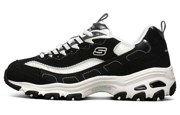 Skechers D Lites 1.0 Low Chunky Shoes Black Women's