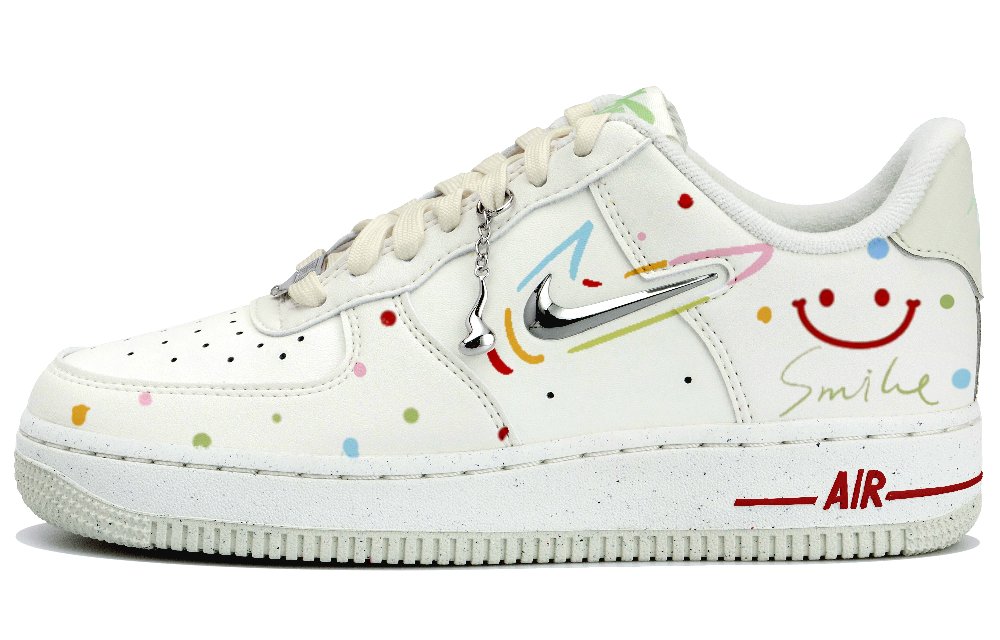Nike Air Force 1 Anti Slip Wear Resistant Low Top Skateboard Shoes Women's White Green