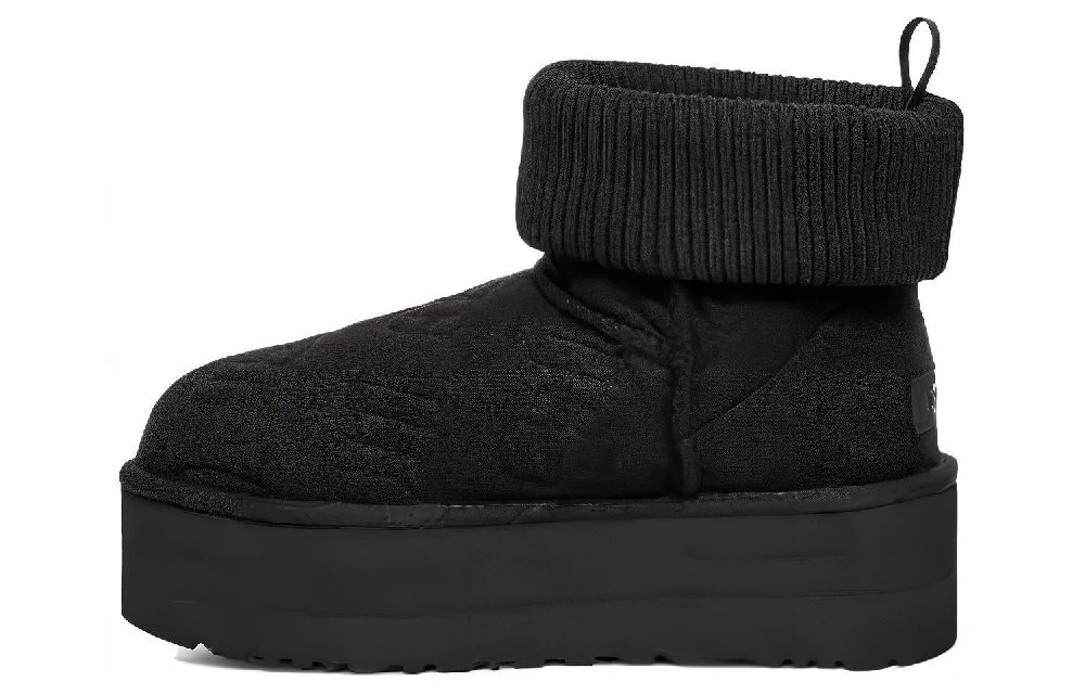 UGG Classic Mini Platform Felted Boot Black Women's