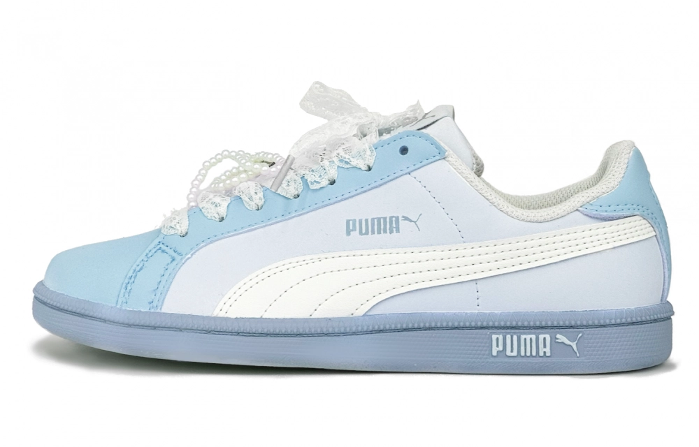PUMA Smash Slip Resistant, Balance, Lightweight Low Top Skateboard Shoes Unisex Light Blue