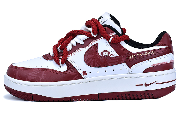 Nike Gamma Force Slip Resistant, Abrasion Resistant, Lightweight Low Top Skateboard Shoes Women's Red Yellow