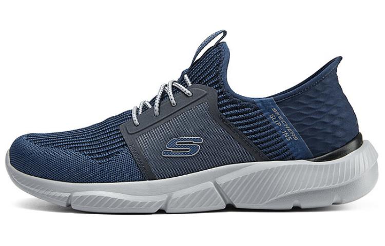 Skechers Durable Breathable Mid-Top Casual Shoes Men's Marine Blue