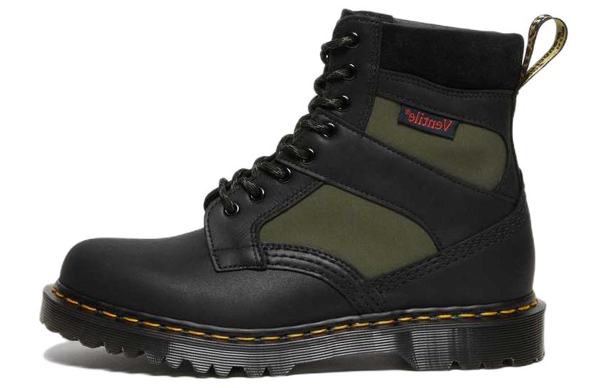 Dr.Martens 1460 Made In England Padded Panel Lace Up Boots 'Black Olive'