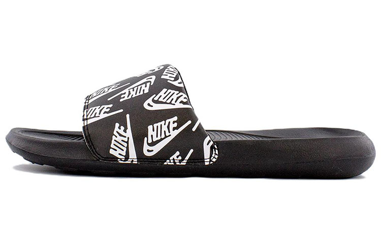 Nike Victori One Slide 'Repeat Logo Black White'