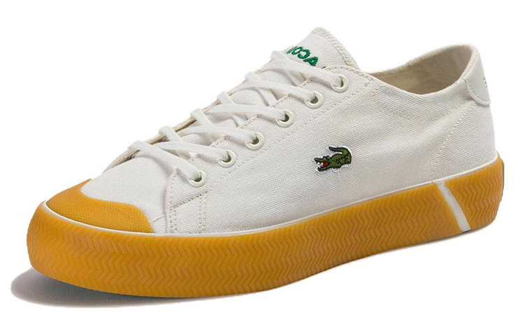 LACOSTE Gripshot Low-Top Skateboard Shoes Women's Beige