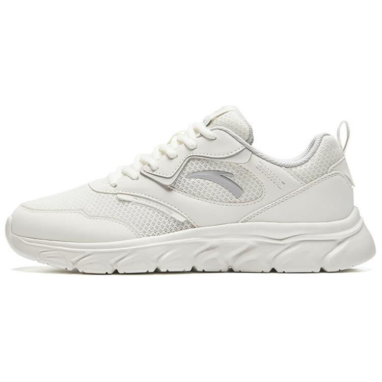 Anta Abrasion Resistant Low Top Running Shoes Men's White