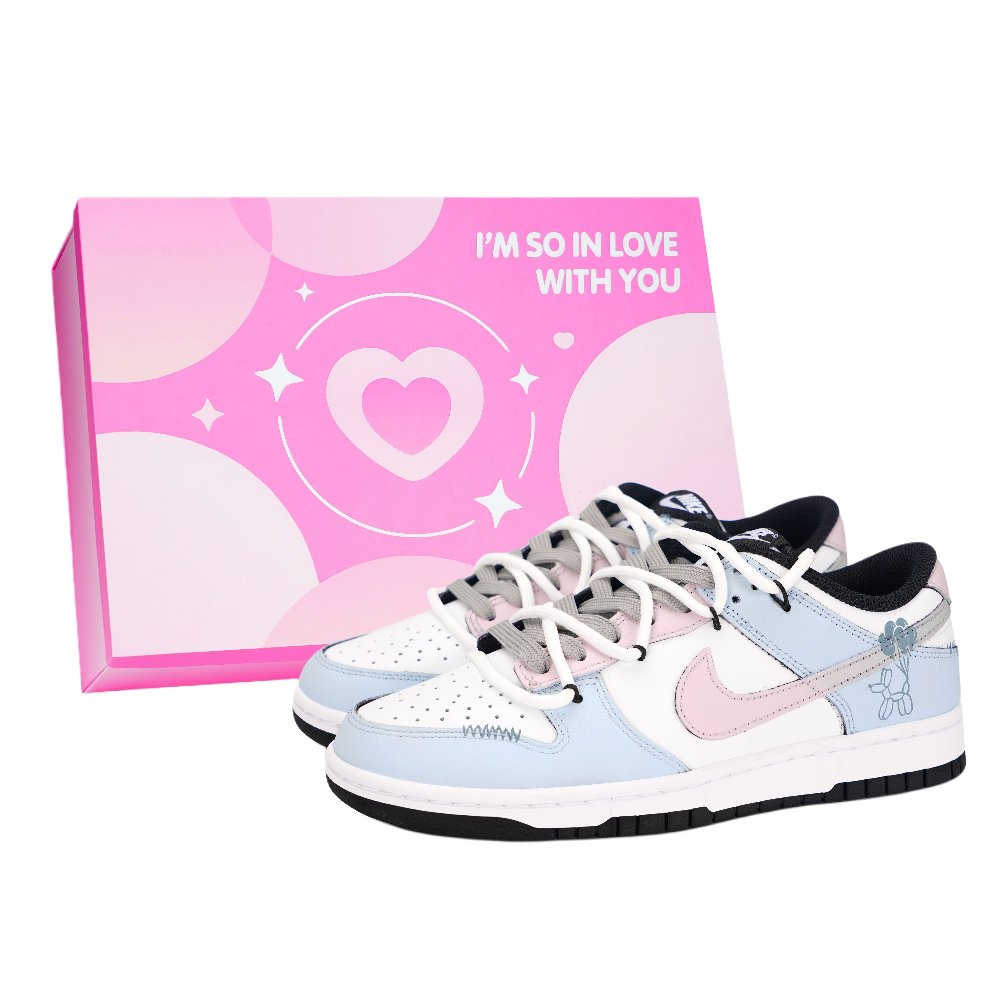 Nike Dunk Balloon Puppy Anti Slip Wear Resistant Low Top Skateboard Shoes Unisex Blue