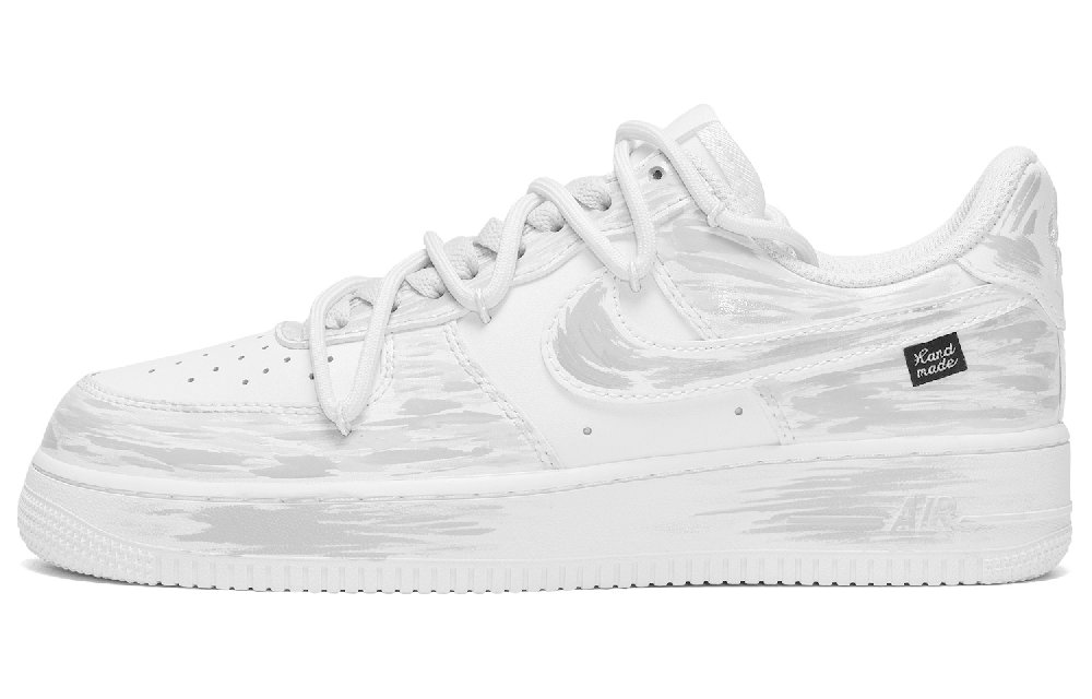 Nike Air Force 1 Low CUS ID Breeze Arrives Slip-Resistant Low-Top Skateboard Shoes Women's White Gray