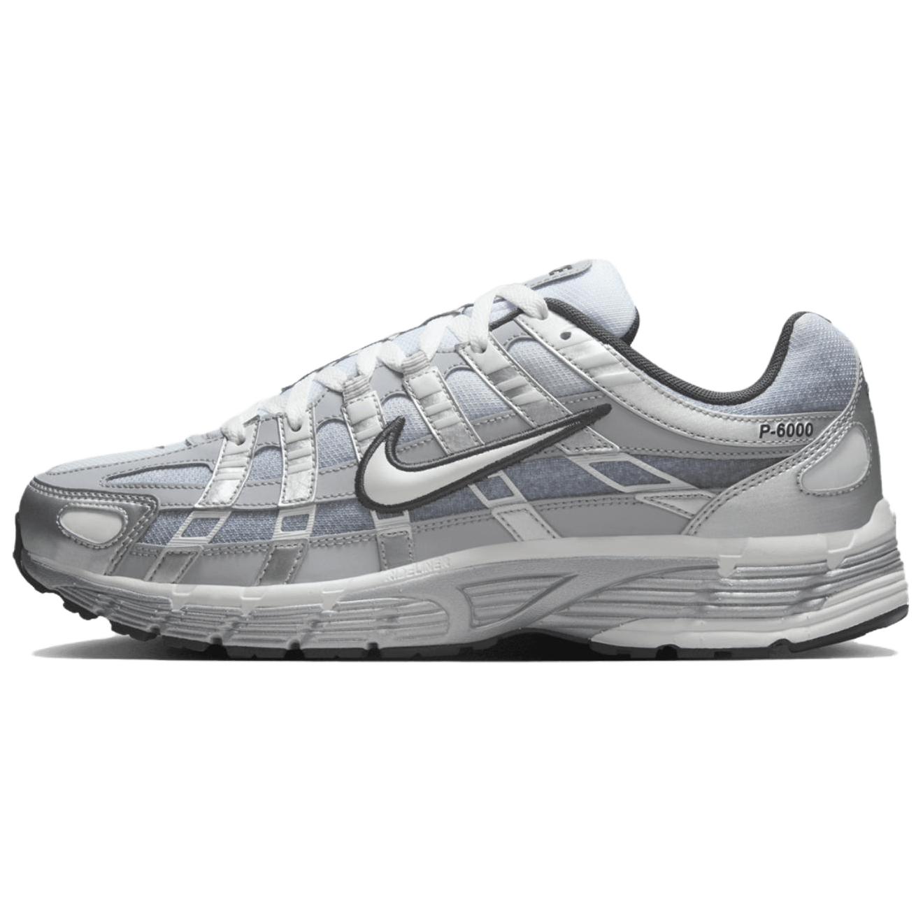 Nike P 6000 Abrasion Resistant Low Top Running Shoes Men's Silver Gray