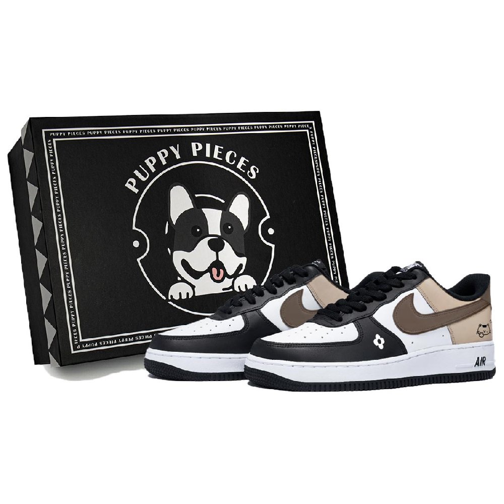 Nike Air Force 1 Puppy Fragment, Special Shoe Box Low Top Skateboard Shoes Men's White