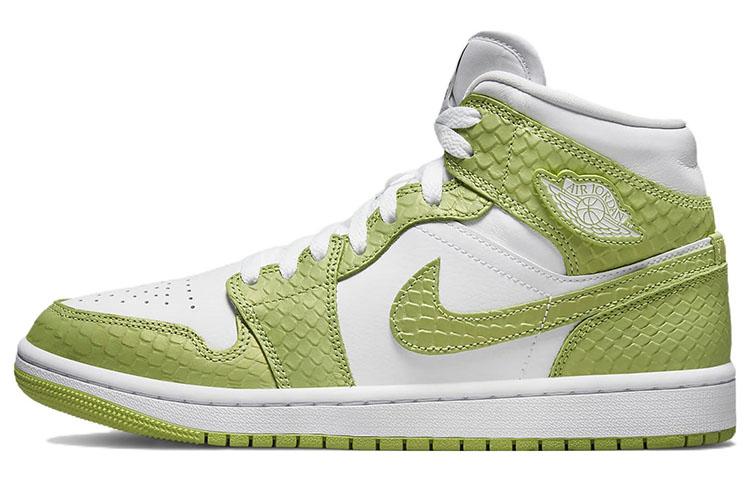 Air Jordan 1 Mid Se 'Green Python' Women's