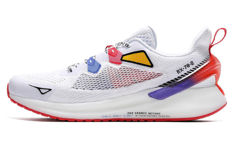 361° Cushioning, Slip Resistant, And Abrasion Resistant Low Top Running Shoes White Purple Red