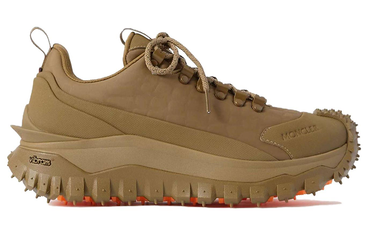 Roc Nation Trailgrip x Moncler Abrasion-Resistant Low-Top Casual Shoes Men's Brown