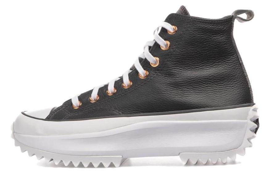 Converse Run Star Hike Platform Metallic & Leather High Top 'Black'