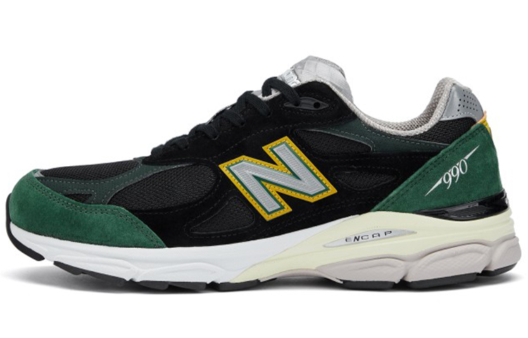 New Balance 990v3 MiUSA Black Green Yellow