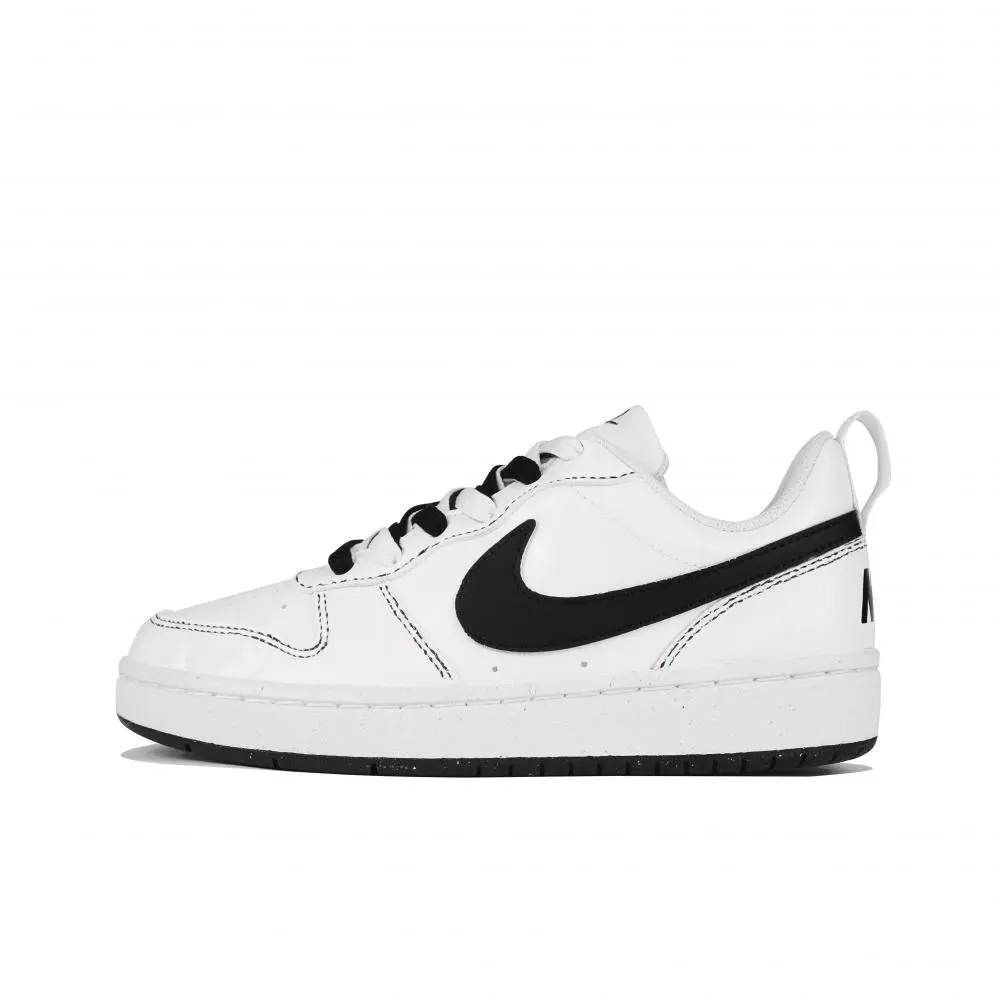 Nike Court Borough 2 Low-Top Skateboard Shoes GS Black White