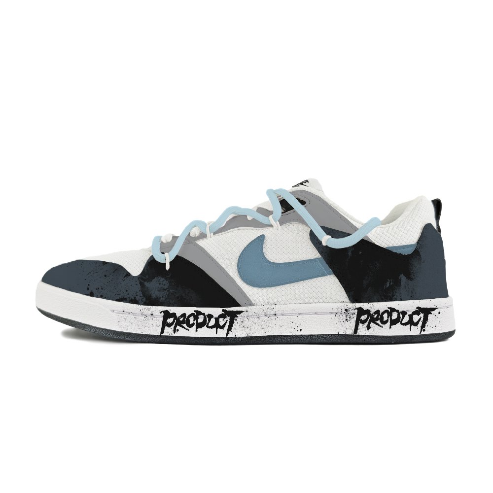 Nike SB Alleyoop Abrasion Resistant Low Top Skateboard Shoes Men's White Blue Black