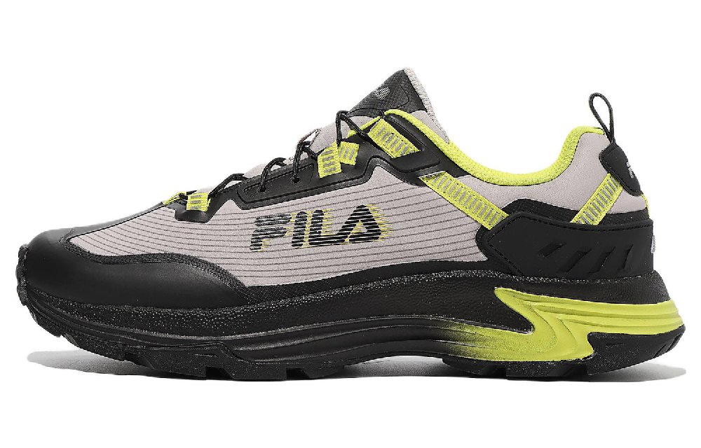 FILA Nre T5 Cushioning, Wear Resistant Low top Running Shoes Unisex Beige Yellow Korean Style