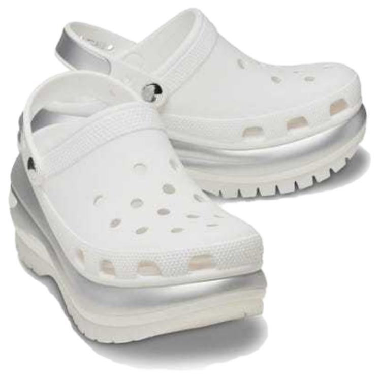 Crocs Clogs 6.1cm Unisex White Silver