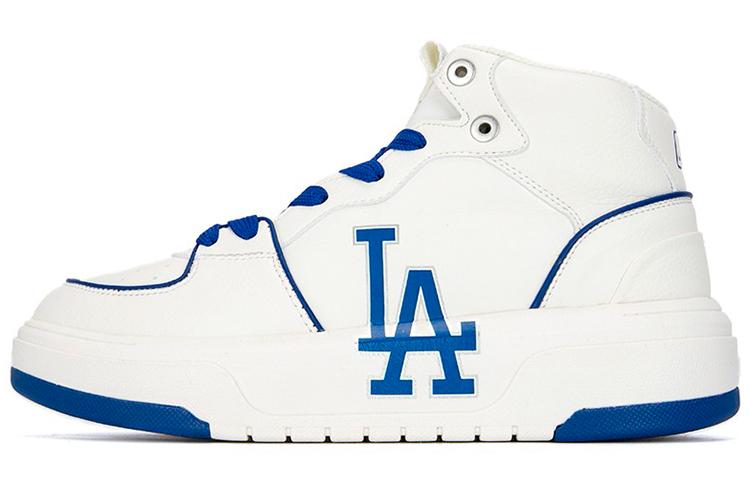 MLB Chunky Liner High-Top Skateboard Shoes Unisex White Blue