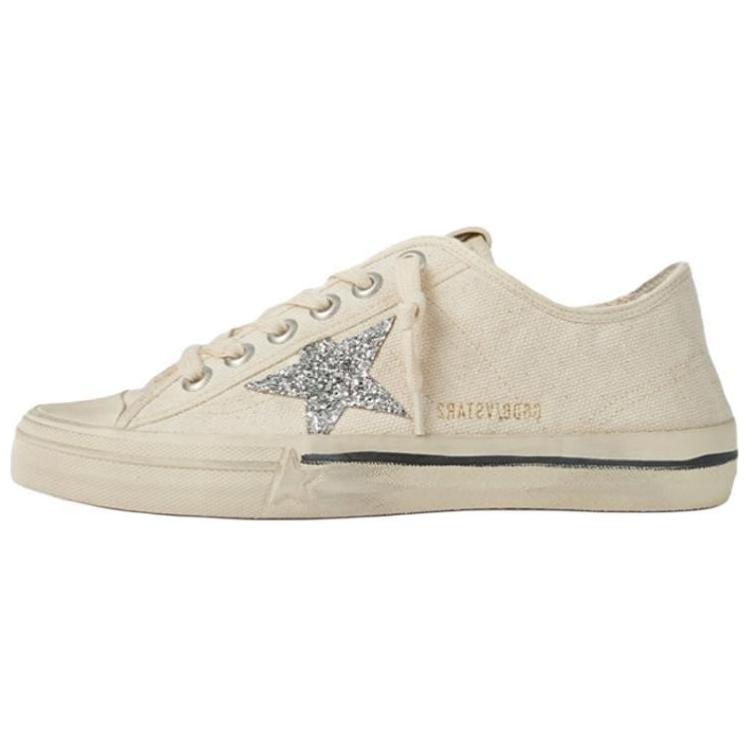 Golden Goose V-Star 2 Low-Top Skateboard Shoes Women's Beige