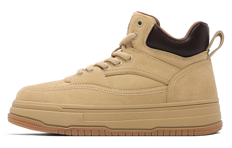 Dickies Anti-Slip And Wear-Resistant Height Increasing Mid-Top Skateboard Shoes Women's Apricot