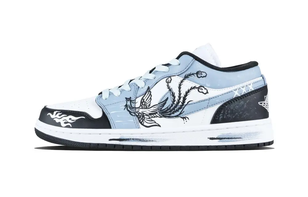 Jordan Air Jordan 1 Ruiyu Vintage Basketball Shoes Unisex Black Blue