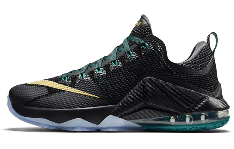 Nike Lebron 12 Cushioning Anti-Slip And Wear-Resistant Low-Top Basketball Shoes Men's Black