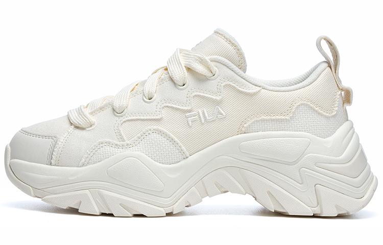 FILA Canvas Anti-Slip And Wear-Resistant Breathable Low-Top Canvas Shoes Women's Milk White