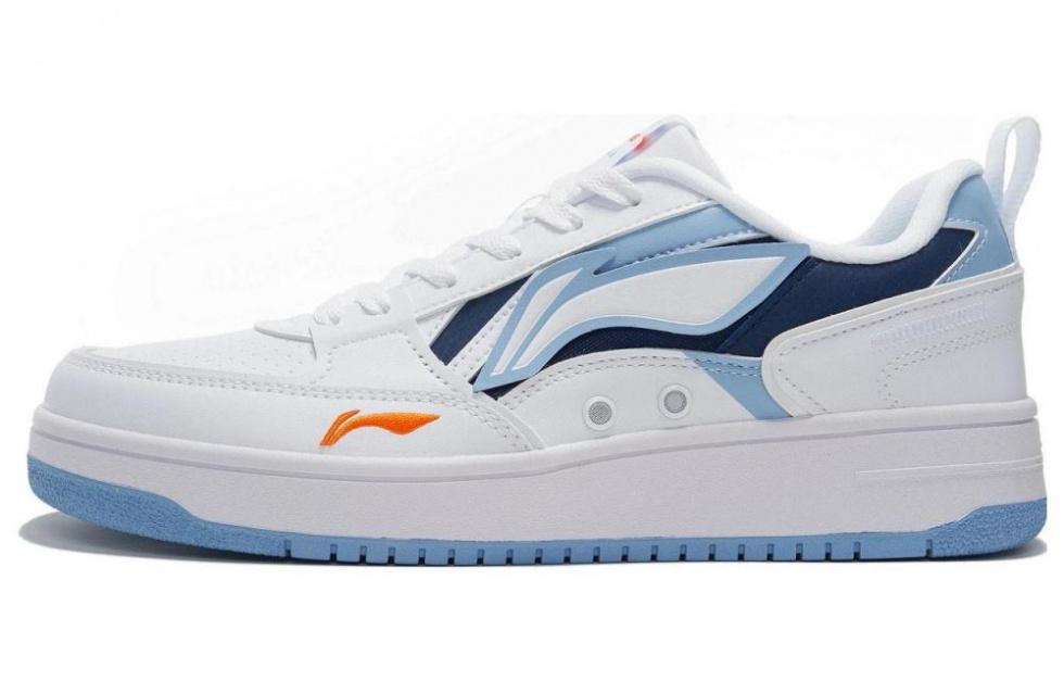 LINING Haichuan Skateboard Shoes Men Low-Top White Blue