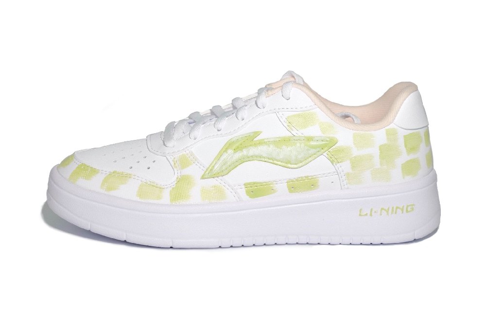 LiNing Pontoon Boats Wear resistant, Non slip And Breathable Low Top Skateboard Shoes Women's White