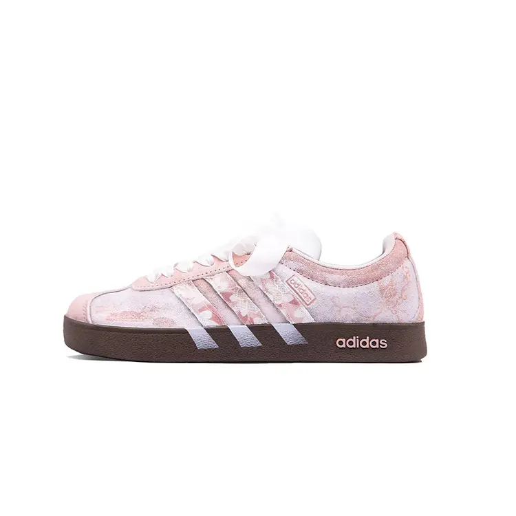 Adidas VL COURT 2.0 Cloud Cream Puff Cushioning, Wear Resistant Low Top Skateboard Shoes Unisex Pink