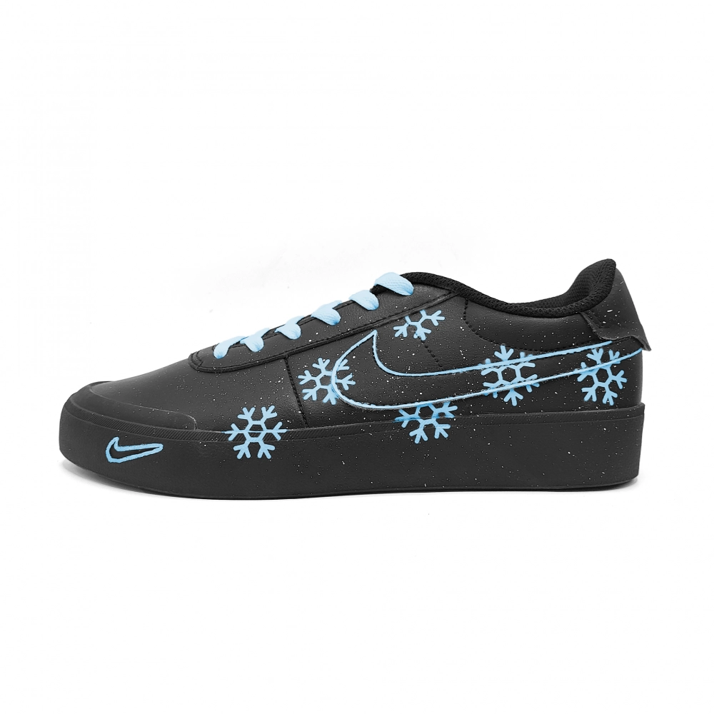 Nike Court Shot Abrasion Resistant Low Top Skateboard Shoes Unisex Light Blue