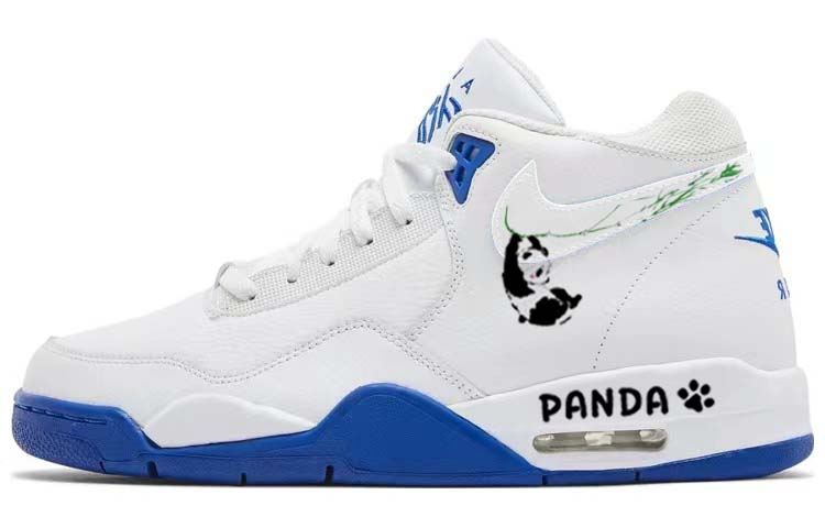 Nike Flight Legacy Vintage Basketball Shoes Men Mid-Top White/Blue