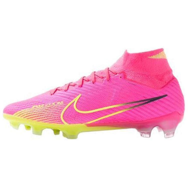 Nike Zoom Mercurial Superfly 9 FG Rubber Long Studs Support Impact-Resistant Soccer Shoes Men's Pink