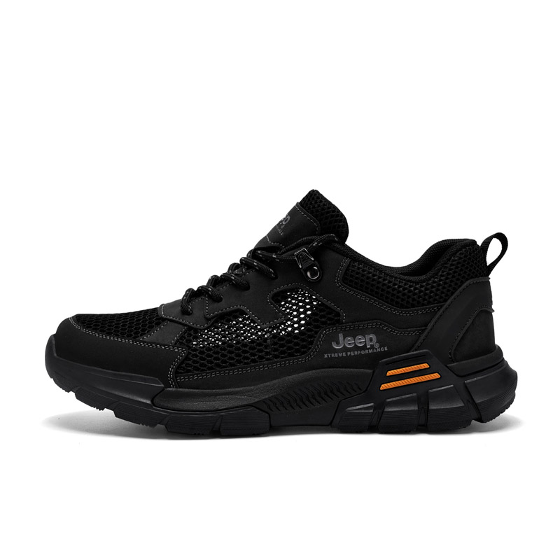 Jeep Cushioning Low top Hiking Shoes Unisex Black