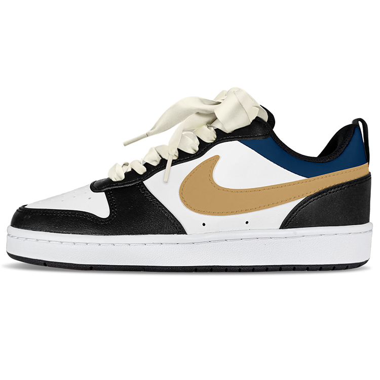 Nike Court Borough Slip-Resistant Cushioning Low-Top Skateboard Shoes Women's Brown Blue