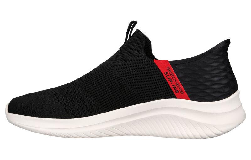 Skechers Ultra Flex 3.0 Cushioning Low-Top Casual Shoes Men's Black Red