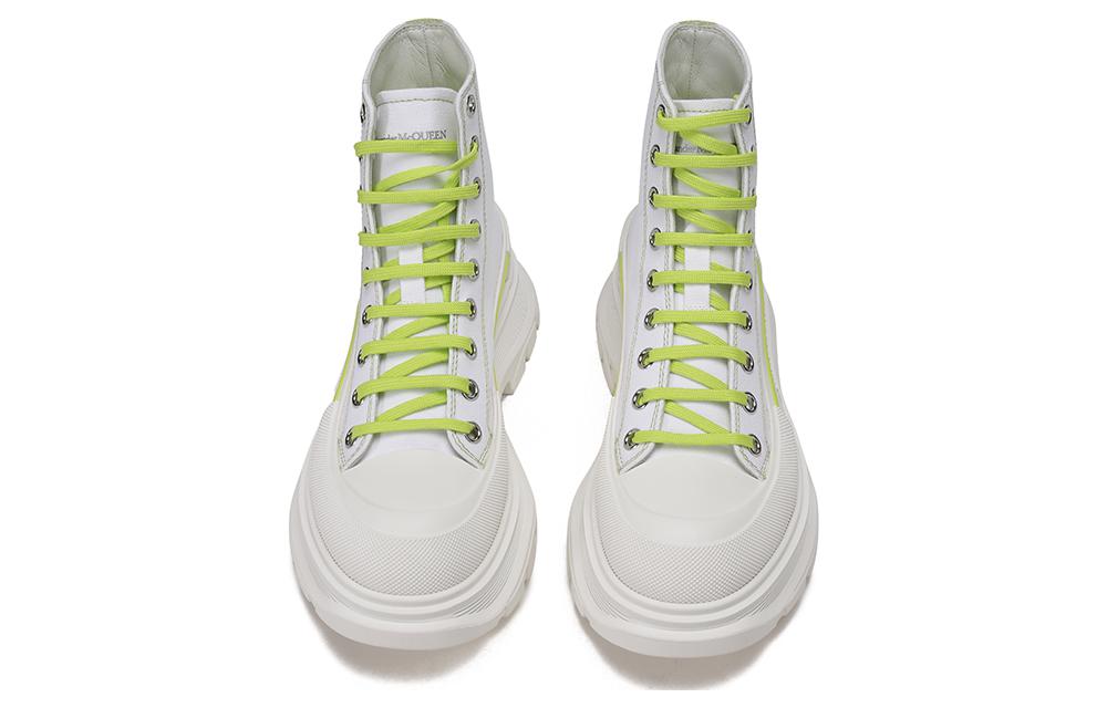 Alexander McQueen Tread Slick Ankle Boots Men's White