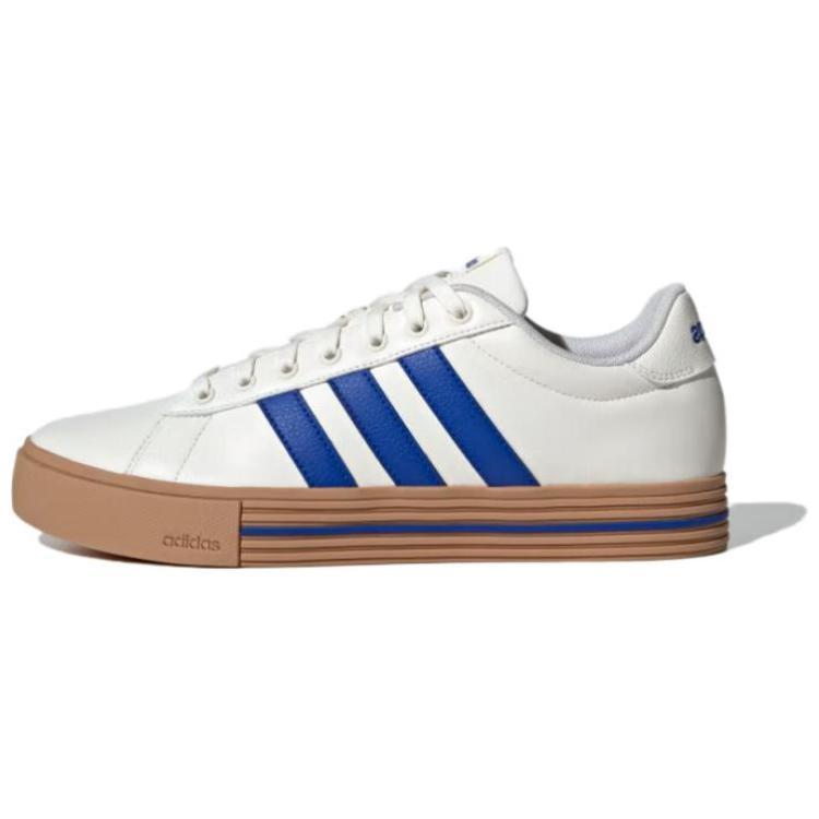 Adidas Anti Slip Wear Resistant Low Top Skateboard Shoes Unisex White Blue