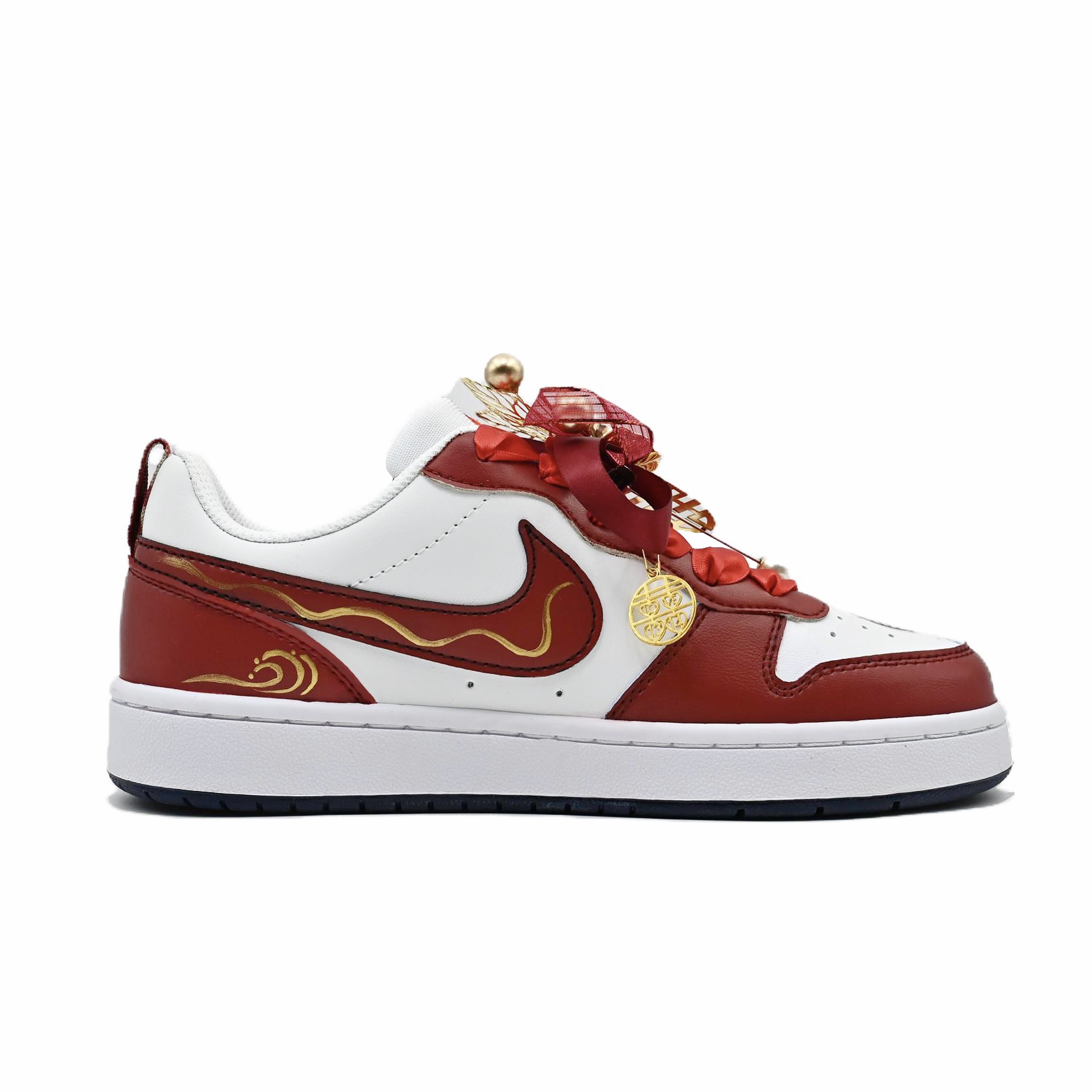 Nike Court Borough Bonded For Life Abrasion Resistant Low top Skateboard Shoes Women's China Red