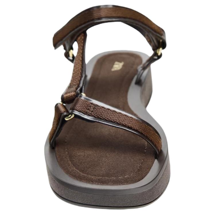 ZARA One Strap Sandals 4cm Women's Brown купить в интернет-магазине Yoocart с быстрой доставкой по России.
