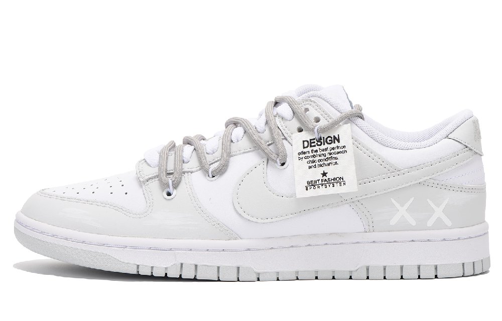 Nike Dunk Chestnut Coverage Slip-Resistant Impact Resistance Wear-Resistant Low-Top Skateboard Shoes Women's Gray