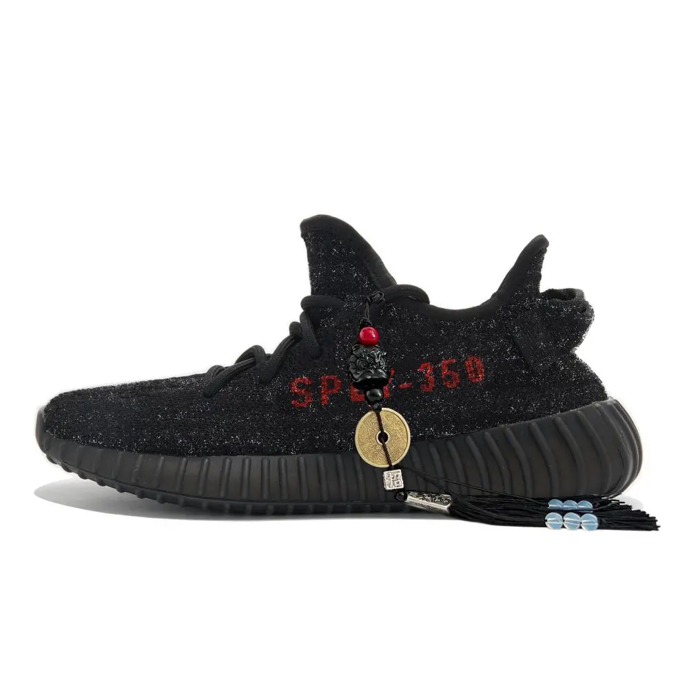 Adidas Originals Yeezy Boost 350 V2 Abrasion Resistant Low top Casual Shoes Unisex Black