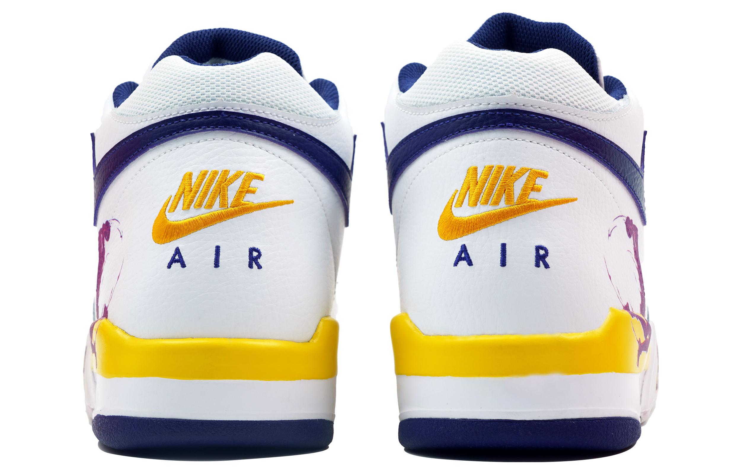 Nike Flight Legacy Kaleidoscope Purple Gold Kobe Box Mid-Top Vintage Basketball Shoes Men's White Blue Yellow купить в интернет-магазине Yoocart с быстрой доставкой по России.