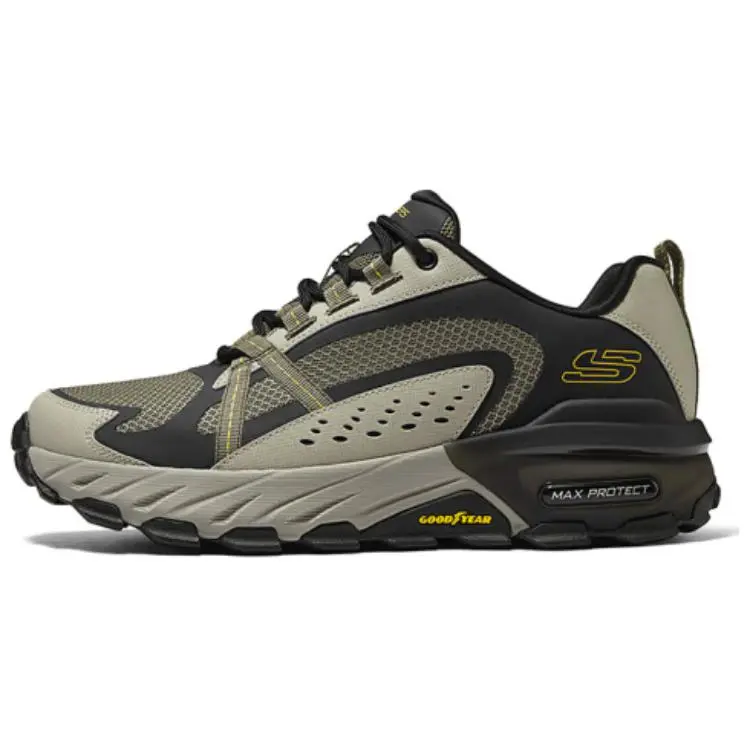 Skechers Max Protect Abrasion Resistant Breathable Low top Outdoor Shoes Men's Brown Black