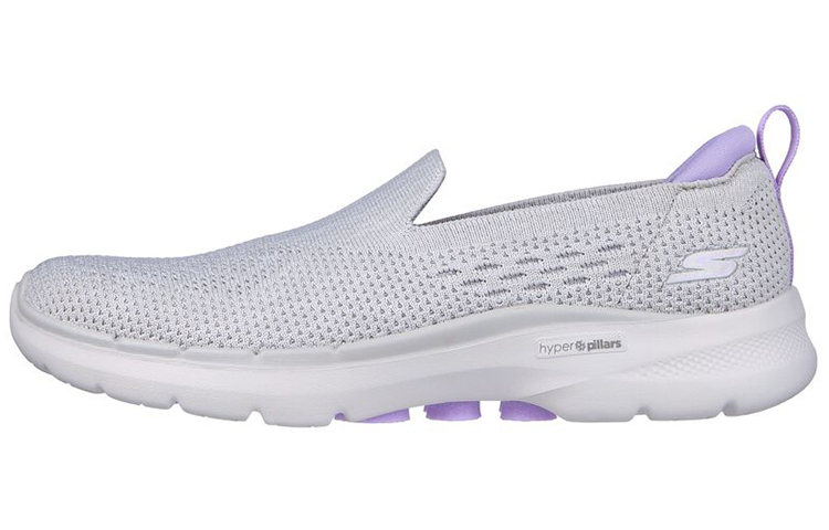 Skechers Go Walk 6 'Hyper Burst Foam Technology' Low Top Casual Shoes Women's White Purple