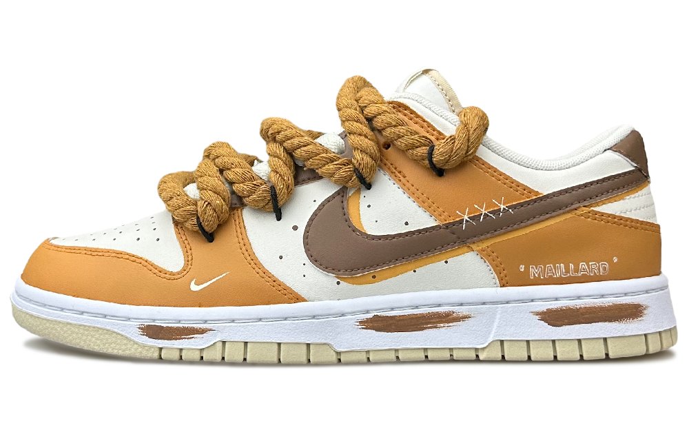 Nike Dunk Low Decoding Maillard Style Low-Top Skateboard Shoes Men's Yellow Blue
